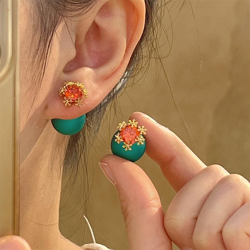 Двусторонние серьги из искусственного жемчуга с цирконием, элегантные модные женские серьги с блестящим кристаллом, искусственный жемчуг, серьги ручной работы, вечерние ювелирные изделия, подарок