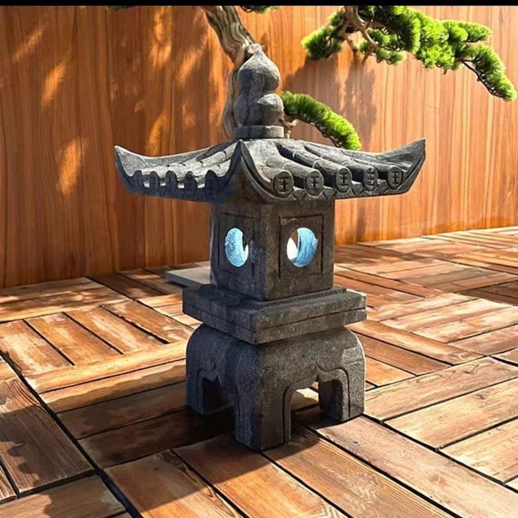 Антикварный фонарь для двора из голубого камня: Уличный ландшафтный каменный фонарь в новом китайском стиле
