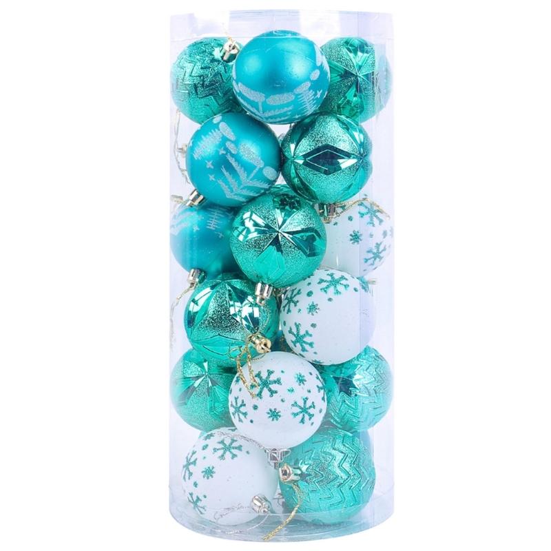 24 шт. элегантные рождественские декоративные сферы стильные расписанные вручную рождественские украшения для рождественской вечеринки