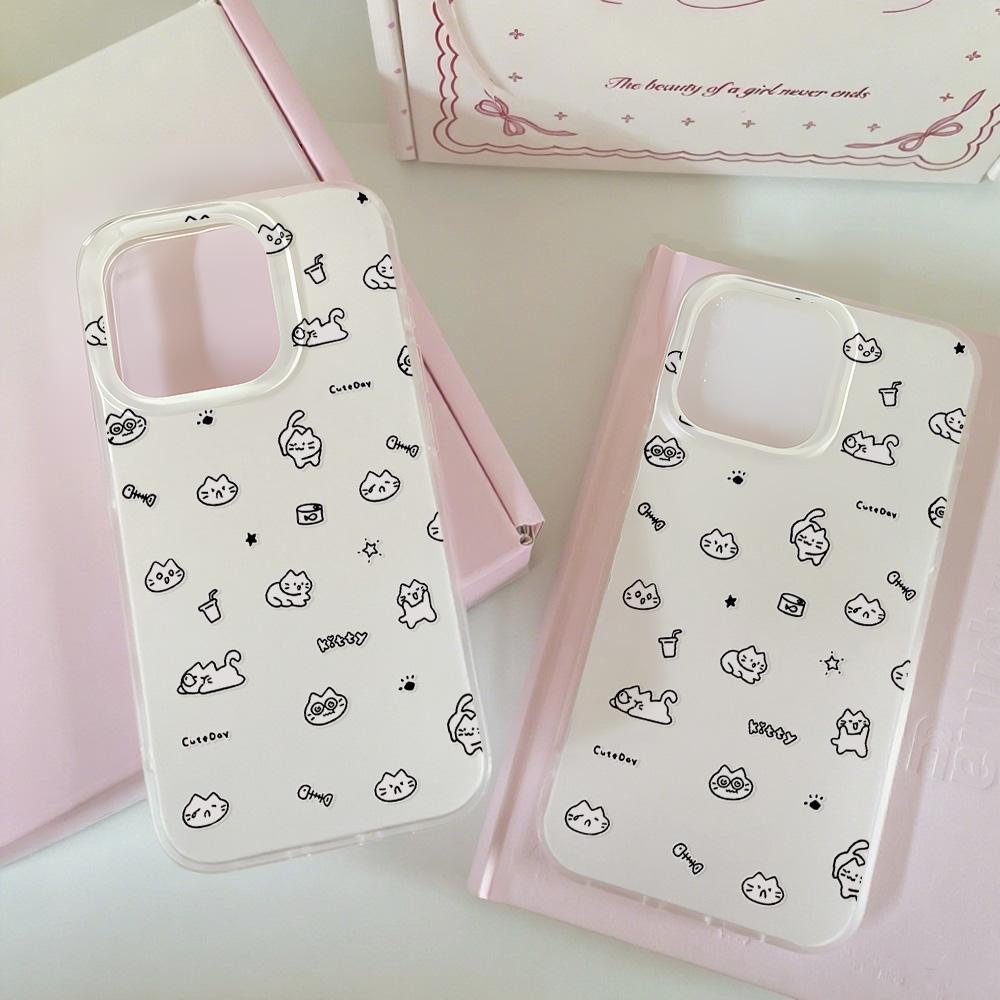 Painted Phone Case for iPhone 12 13 15 16 iPhone 16 12 13 14 15 Pro 14 15 16 Pro Max Coverage Shockproof Anti-Fingerprint Fresh Style Protective Case