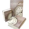 Les Trésors De Lily [L7288] - Trio of 'Vintage Times' Taupe Gold Storage Boxes