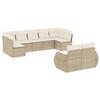 VidaXL Salon de Jardin avec Coussins 9 pcs, Canapés de Terrasse, Ensemble de Meubles de Patio, Mobilier d'Extérieur, Beige 3254155