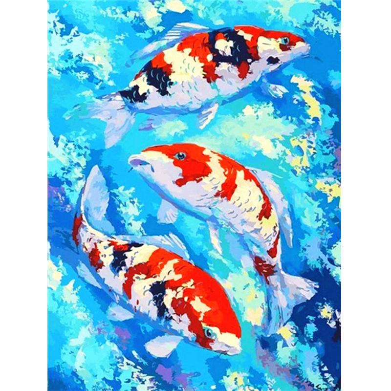 Алмазная картина «Рыба», Алмазная вышивка, полная дрель, квадратное изображение животного из стразов, настенное искусство, подарок ручной работы