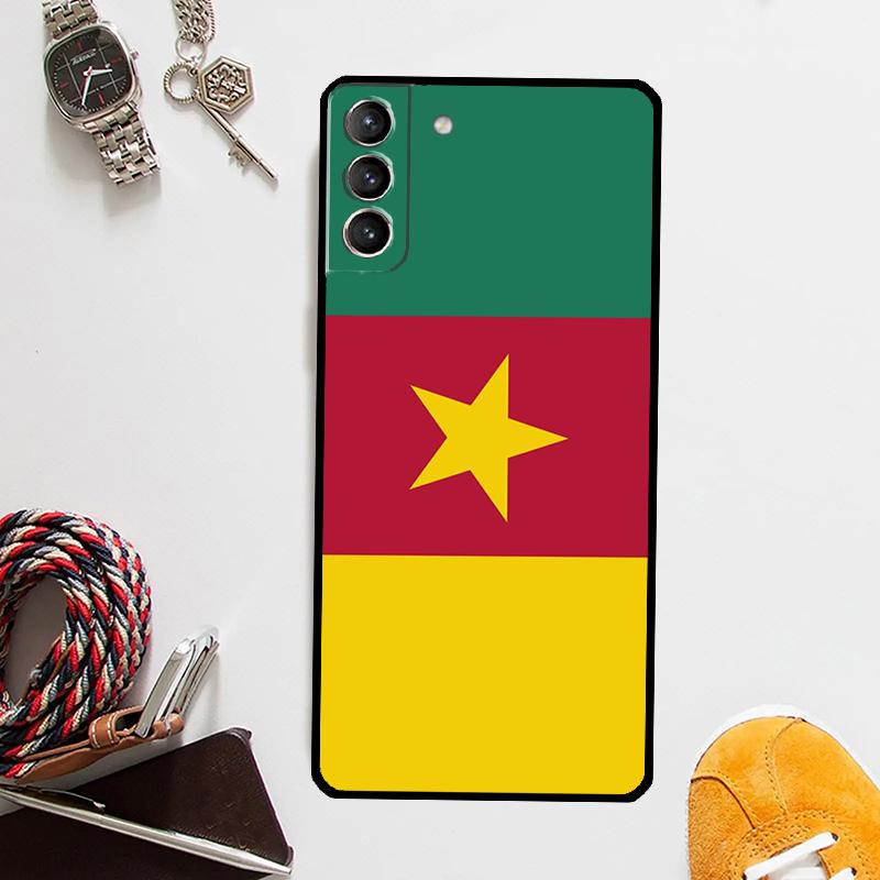 Republic of Cameroon Flag Case For Samsung Galaxy S24 Ultra S20 S21 S22 S23 Plus S9 S10 S24 FE S25 Ultra Cover Coque