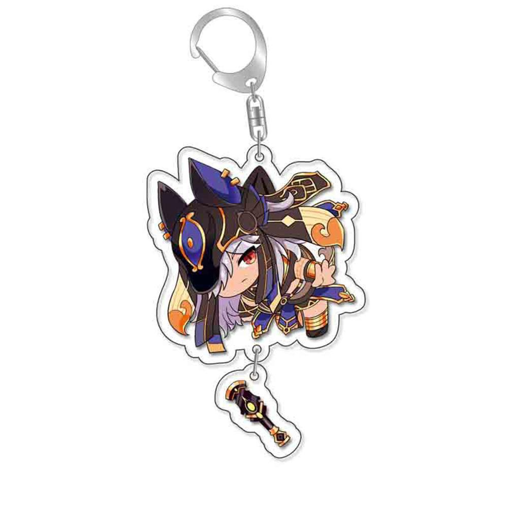 New Keychain Anime Game Impact Atataki Itto Kunikuzushi Xiao Tartaglia Kazuha Cat Series Cartoon Key Chain Cosplay Props