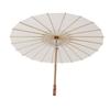 Kids Paper Parasol Bamboo and Paper Chinese Style Elegant White DIY Paper Umbrellas for Decoration