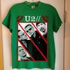 U2 Band Винтажный Стиль Короткий Рукав Зеленый Унисекс Все Размеры AHN01945 Унисекс Футболка