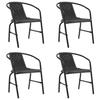 VidaXL Garden Chairs 4 Pcs Plastic Rattan and Steel 110 Kg