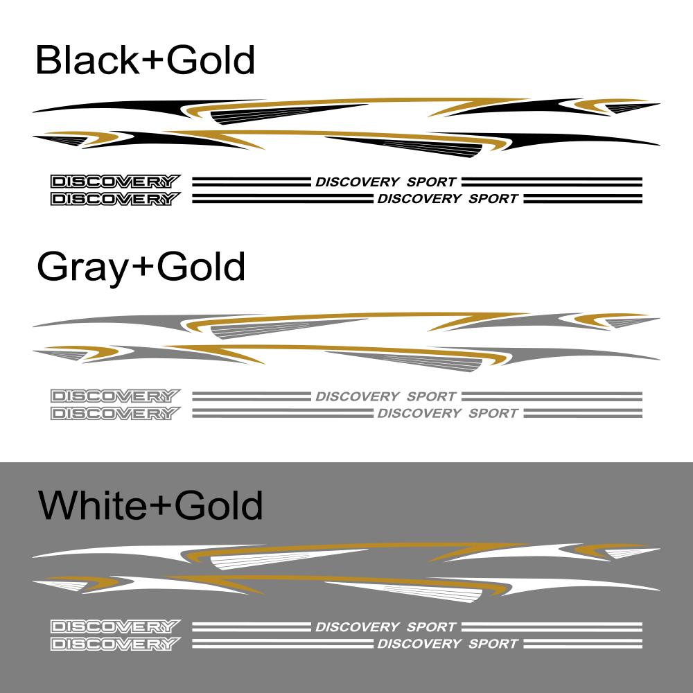 6 шт., наклейка на боковую юбку автомобиля, украшение для автомобиля, гоночная длинная полоса, наклейки, виниловая пленка для автомобиля Range Land Rover Discovery