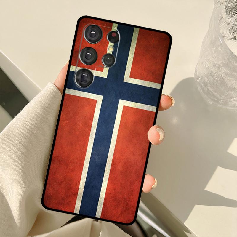 Чехол Флаг Норвегии для Samsung Galaxy S22 Ultra S21 S20 S24 S25 Ultra S9 S10 Plus S23 FE S24 FE Задняя крышка