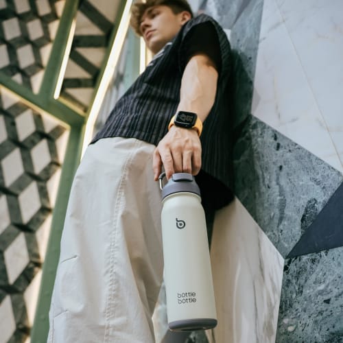 BOTTLE BOTTLE Water Bottle, 650ml, Kids' Water Bottle with Straw, Direct Drinking, Insulated Water Bottle with Bottom Storage, 2-Way Lid, Vacuum Insul