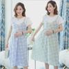 Korean Style Maternity Dress - Loose, Large Size, Medium To Long, Knee-Length Two-Piece for Summer & Autumn