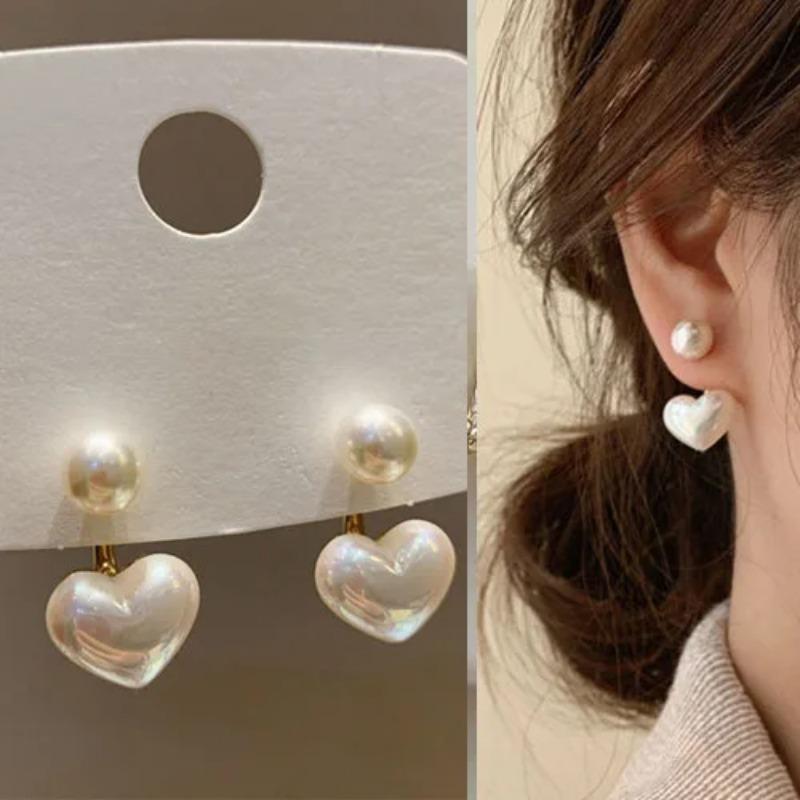 1 пара элегантных серег-капель с искусственным жемчугом, женские изящные серьги-капли с длинной бахромой и кристаллами