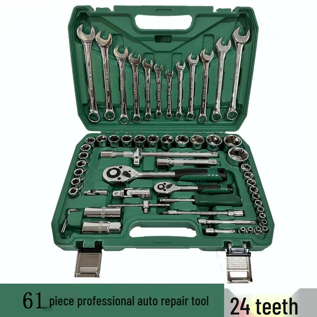 Набор инструментов для ремонта автомобиля из 150 предметов: Торцевые ключи и комбинированные инструменты