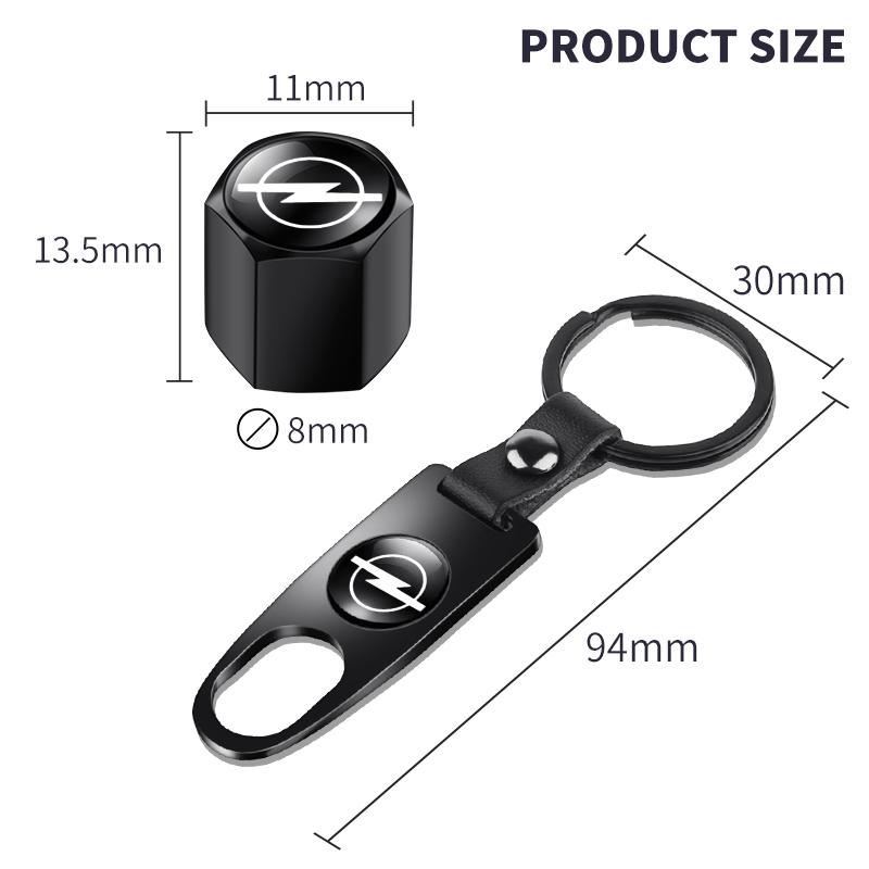 VKXG1 Car Keychain Keyring Tire Valve Cap Car Styling Accessories For Opel Corsa Astra Insignia Vectra Zafira Meriva Mokka Grandland