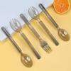 100Pcs Eco-Friendly Disposable Spoon Fork Thickened Transparent Plastic Spoon  Party Supplies