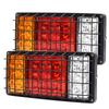 Tail Lamp LED 24V Truck LED Marker Lamp Blinker Small Brake Light Warning Light Trailer Boat Lift Universal Square Left and Right Set of 2 X-STYLE