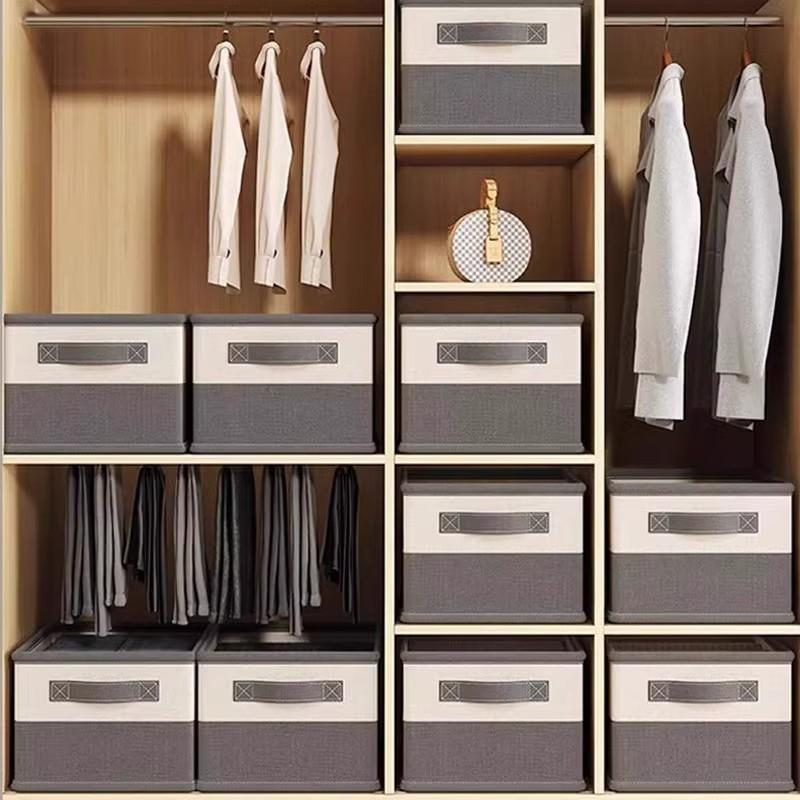 Ящик для хранения в спальне Отделение для хранения одежды Организация , Тканевый ящик для хранения Организационный ящик Настольный