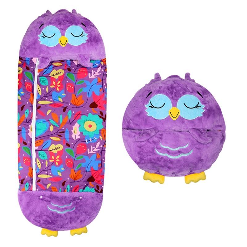 Большой мультяшный спальный мешок Happy Nappers, супермягкая плюшевая подушка, спальный мешок в виде животного