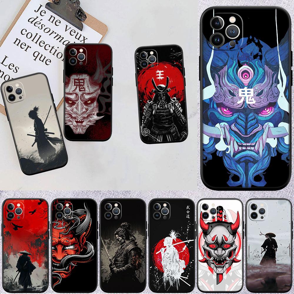 CJ71 Japan Samurai Mask Case for Samsung Galaxy M06 M15 M16 M35 M55 M56 A36 A42 A50 A50S A51 A52 A32 A33 A05 A05S A06 A16 A20