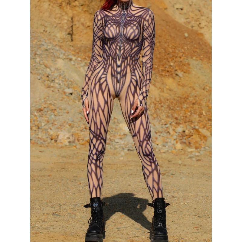 Женский красный сетчатый комбинезон Phantom, боди из сетки Wood Shell, костюм Zentai на Хэллоуин, костюм для приключений на открытом воздухе, тематическая вечеринка, костюм для вечеринки, наряд Rave