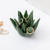 Ring Holder Jewelry Display Stand Compact Design Creative Aloe-Shaped Rings Jewelry Storage Rack Desk Decoration