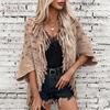 Autumn Winter Women Cross Border Loose Knitwear Cardigan V Neck Bat Sleeve Cloak Sweater