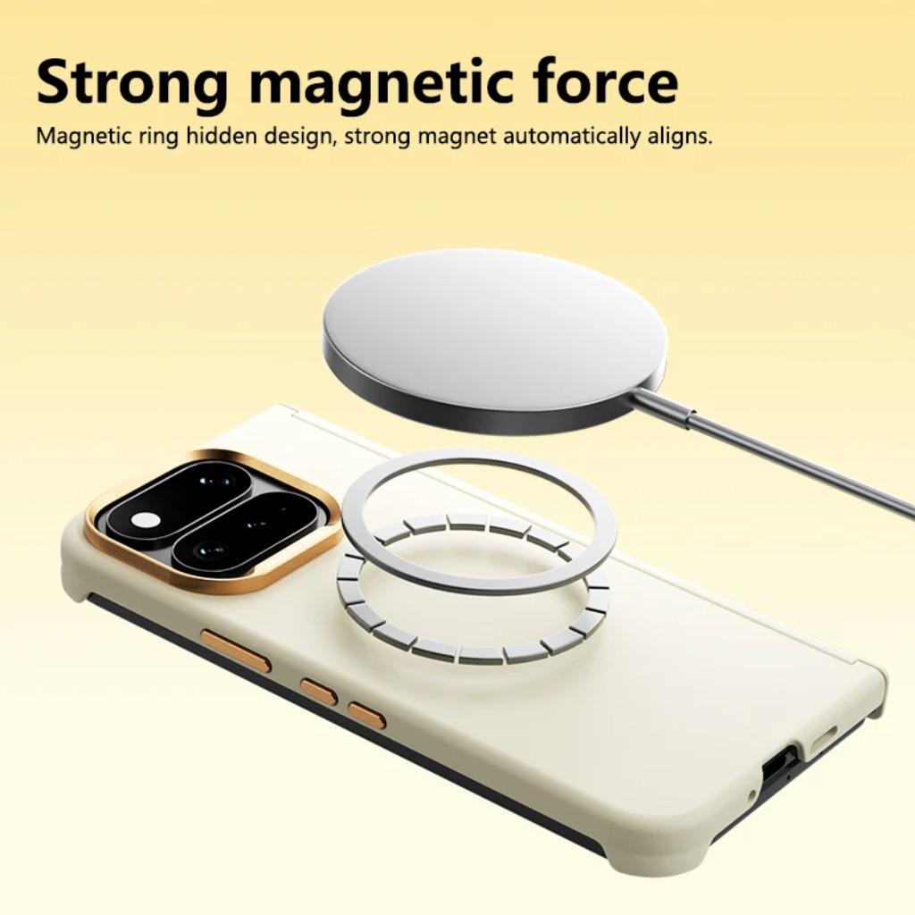 Plain Color Skin Feel Hinge Protection Phone Case for Google Pixel 11 Pro Fold for Magsafe Magnetic Wireless Charging Back Cover