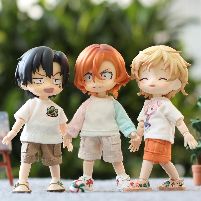 Ручная работа Брюки для куклы Ob11 Одежда Джинсовые шорты в клетку Аксессуары для кукол Для Penny, Molly, Obitsu11, Gsc 1/12 Bjd кукол