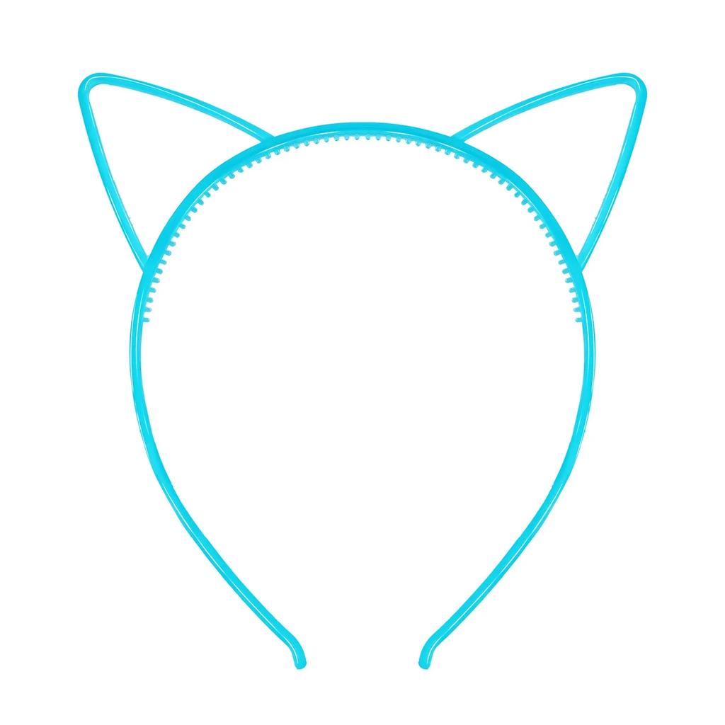 New Luminous Cat Ears Headband Elastic Glow In Dark Hairband For Women Baby Girls Teeth Birthday Headwear Hair Accessories