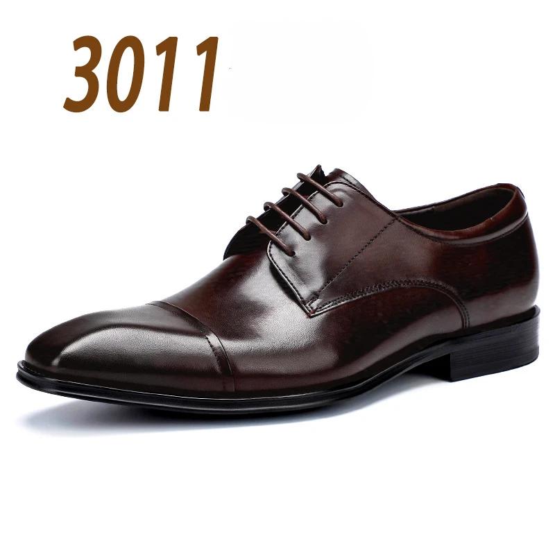 Элегантные кожаные мужские туфли, черные, формальные, светские, деловые, свадебные, дерби для мужчин, роскошные итальянские оксфордские туфли