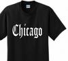 Чикаго Футболка Черно-белая Старый Английский Город Ветров ChiTown Иллинойс Футболка