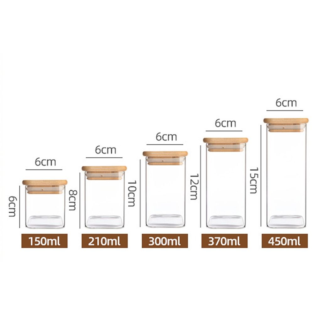150/210/300/370/450 мл Прозрачная стеклянная банка из боросиликатного стекла для хранения закусок и конфет Главная