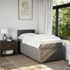 Maison Exclusive - Sommier à lattes de lit avec matelas Taupe 100x200 cm Tissu