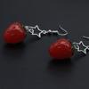 Милые серьги из сплава с клубникой и звездами в стиле Y2K, женский повседневный модный аксессуар, идеально подходящий для праздничной одежды и повседневного декора