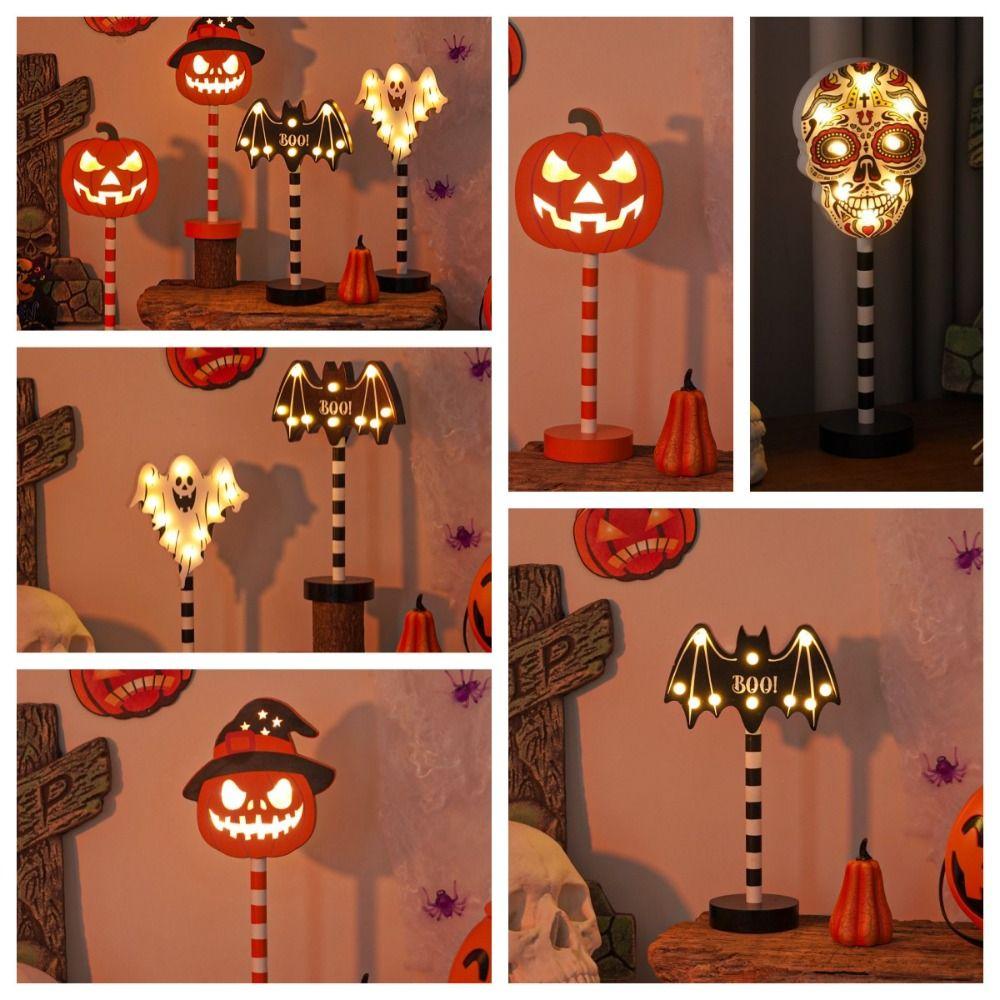Atmosphere Lamp Ghost Festival Modeling Lamp LED Pumpkin Ornament Lantern Party Desk Ornament
