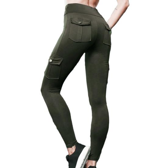 High Waist Yoga Pants Women Seamless Hip Lifting Sport Leggings with Pockets Tight Elastic Slim Trousers Workwear