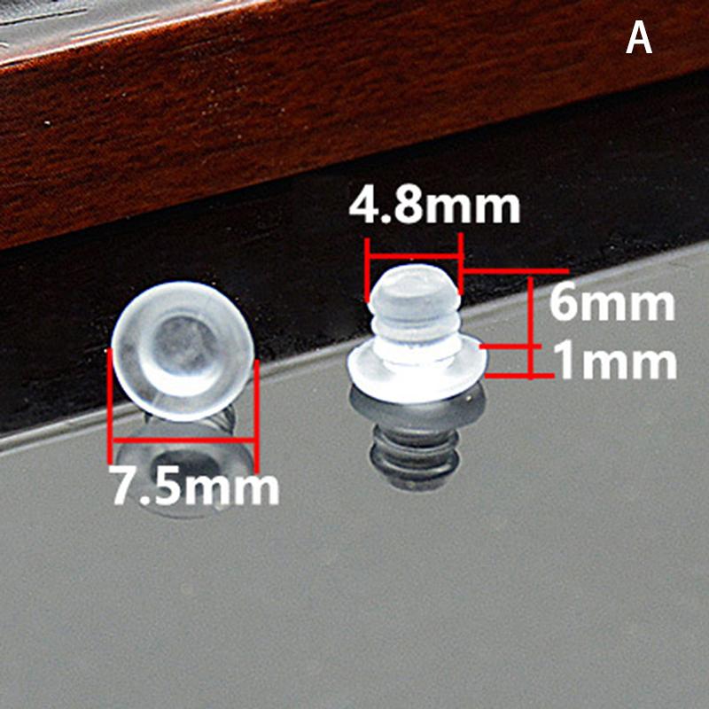 20Pcs Transparent Rubber Particles Soft Anti-Collision Particle Hole Plug Foot Nail Tube Plug Shelf Foot Pad Dust Plug