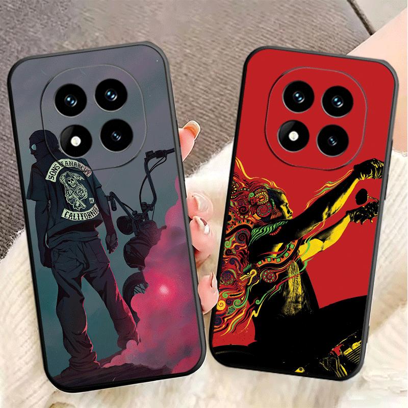 Мягкий чехол для телефона Sons Of Anarchy для Xiaomi Redmi Note 12 13 14 15 Pro Plus 11 12S 11S 11T 10 4G Черный чехол Задняя крышка