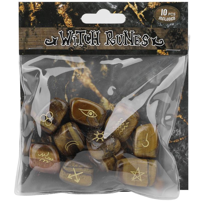 10PC Natural Red Agate Crystal Fortune Telling Witch Runes Stone Mineral Tumbled Carnelian Gemstone Divination Runestone Healing