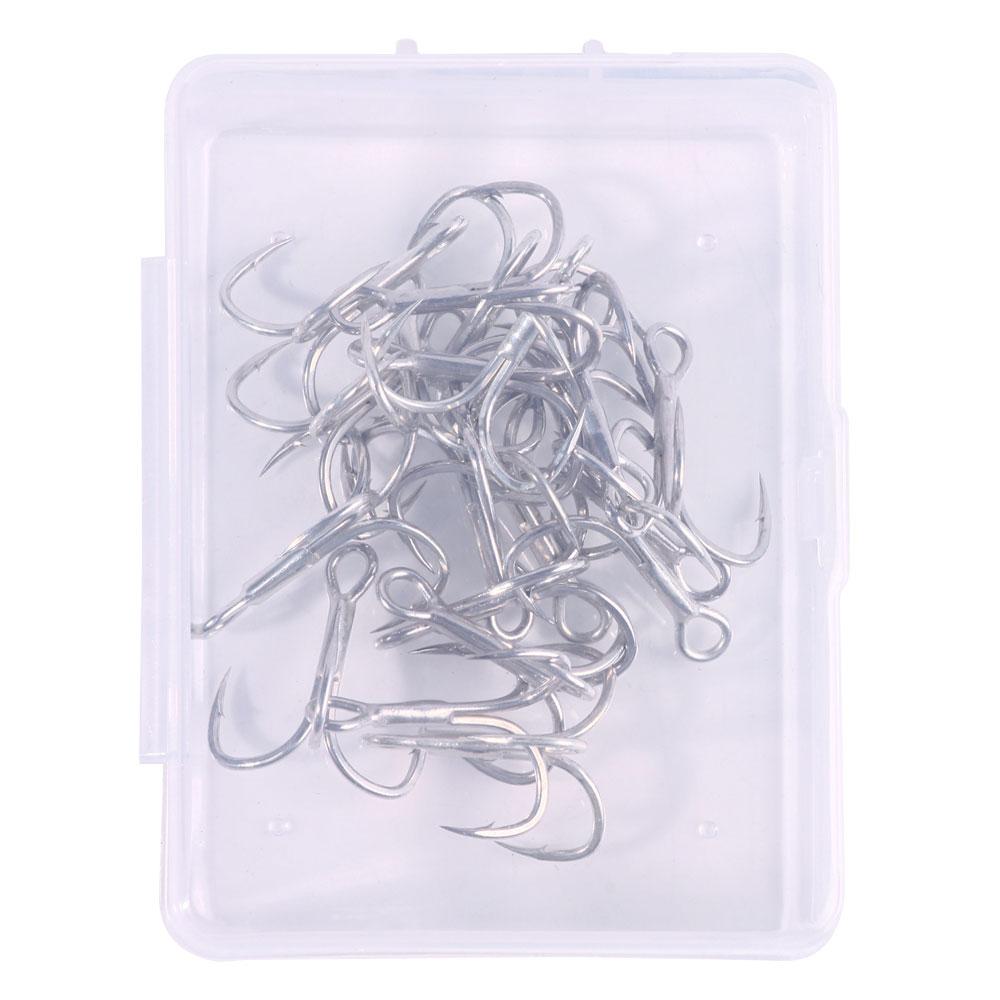 20шт/КОРОБКА полный набор рыболовных крючков коробка комплект нержавеющая тройная рыболовные крючки море для пресноводных соленых окровавленный крючок