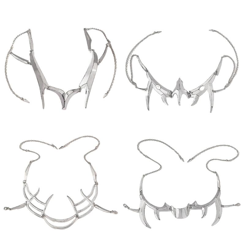 Неправильная Титановая Сталь Маска Готический Панк Металл Механический Инопланетянин Жидкое Лицо