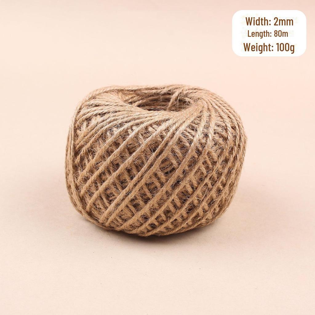 Thick Natural Hemp Rope for DIY, Decorative Binding, Gift Packaging & Cat Climbing
