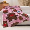 Cartoon cute Domo kun Blanket For Sofa Office Bed Plane Travel Sleep Read Relax Camping Soft And Warm