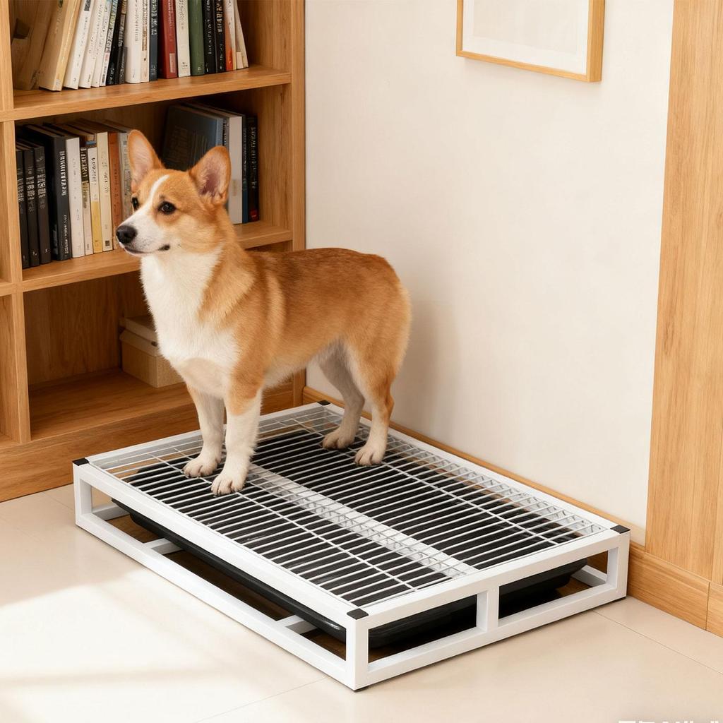 Лоток для туалета для собак Противоскользящий Поддерживающий чистоту Решетчатый Держатель пеленок для мочи Туалет для собак