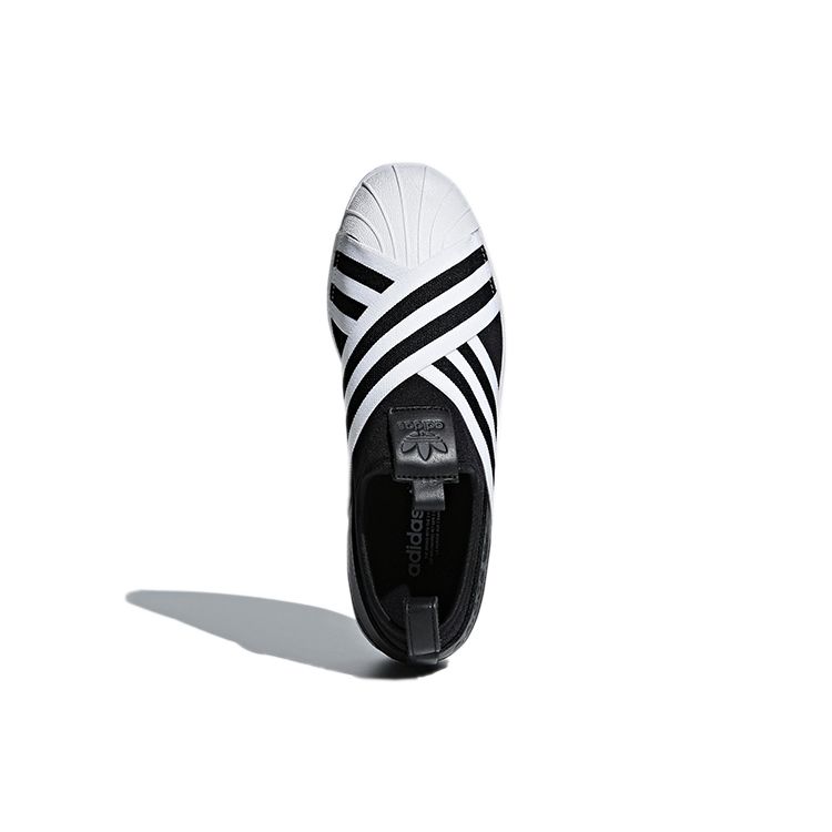 adidas Черные женские кроссовки Superstar Slip-On Core, обувь-белый AC8582