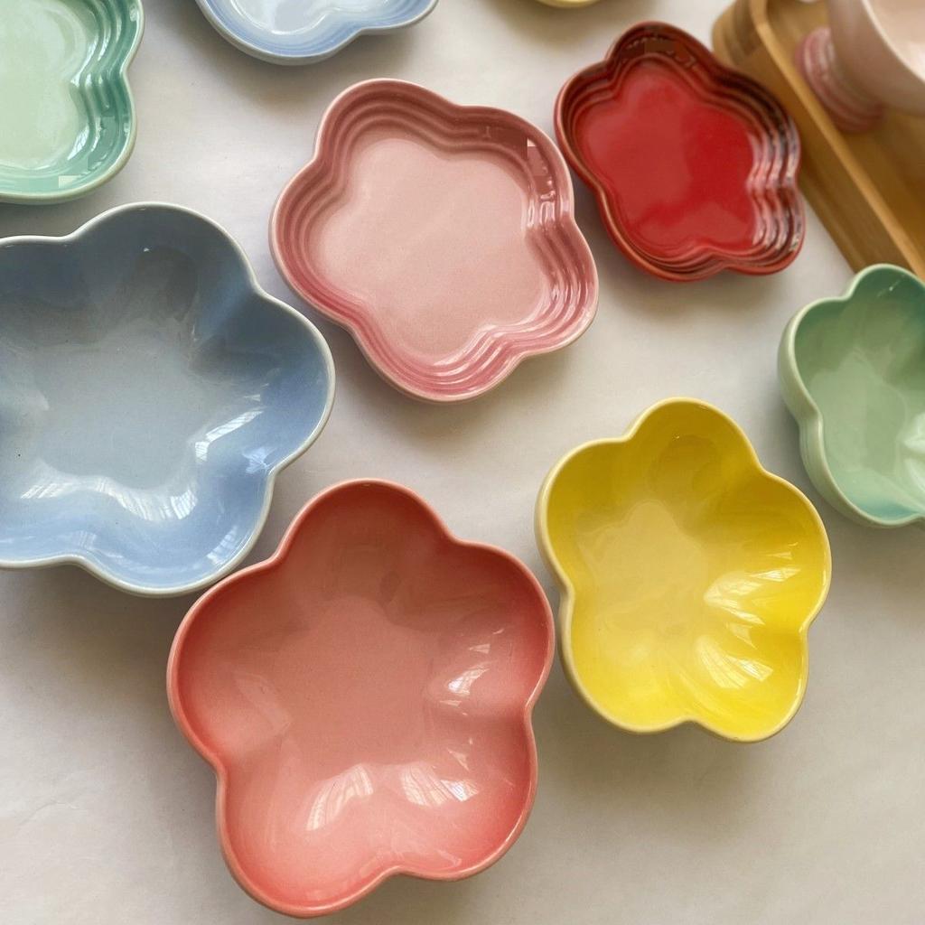 Керамическая подглазурная цветная сливовая тарелка, тарелка с цветком для соуса, поднос для косточек для плевков, уникальная посуда, миска для мороженого