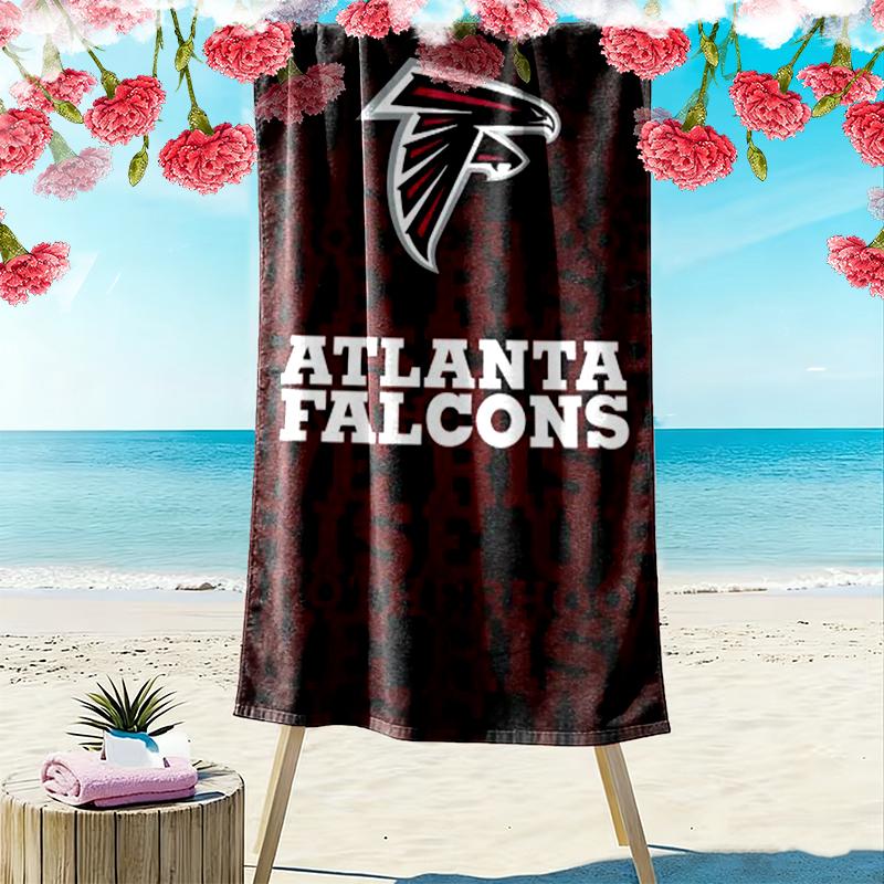 Atlanta Falcons Print Beach Towel, Large Soft Quick Dry Towel for Beach Camping Swimming