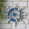 Net Beach Home Decoration Crafts Wooden Boat Wall Decor Ship Steering Wheel Hanging Decoration