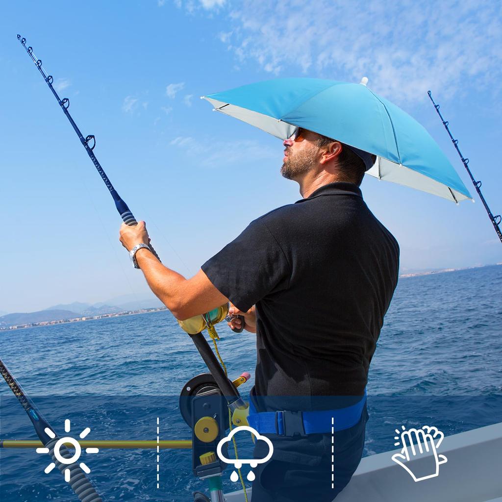 Зонт-шляпа PATIKIL Hands Free Fishing зонт-шляпа эластичная повязка на голову складная солнцезащитная кепка для кемпинга садоводства походов сельского хозяйства пляжа дождевая капля